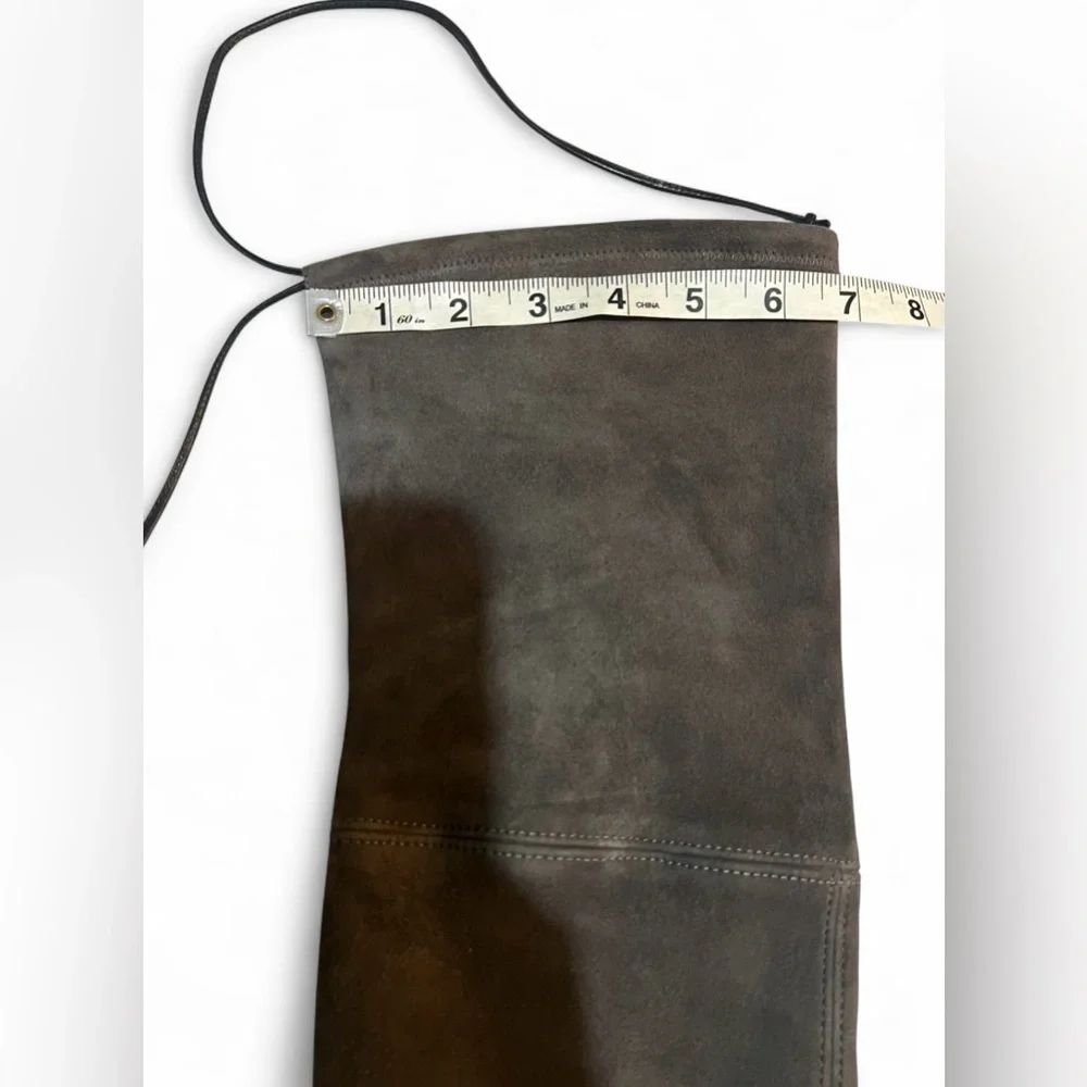 Stuart Weitzman Lowland Over-The-Knee OTK Suede Boots in Slate Grey Sz‎ 6